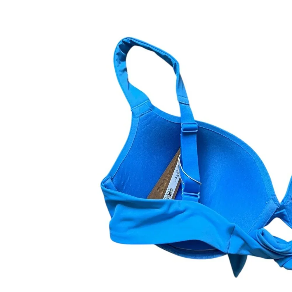 SKIMS NEW Signature Swim Ultimate Push-Up Bikini Top In Tide Size 13/L